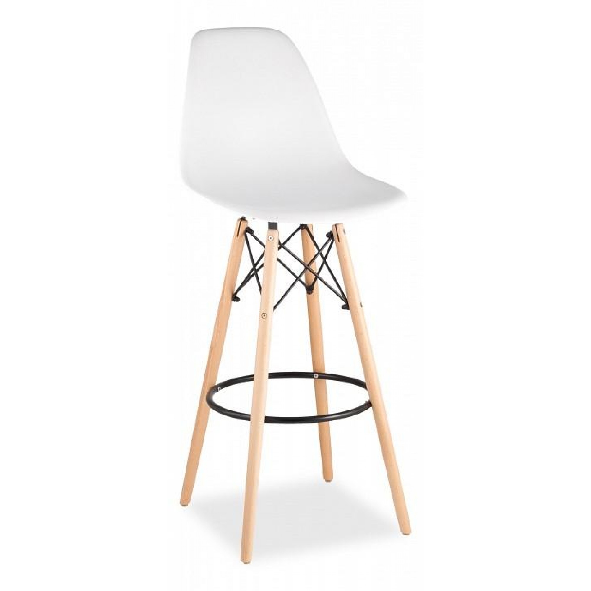 Стул барный Eames    SGR_8056H_WHITE_SEAT