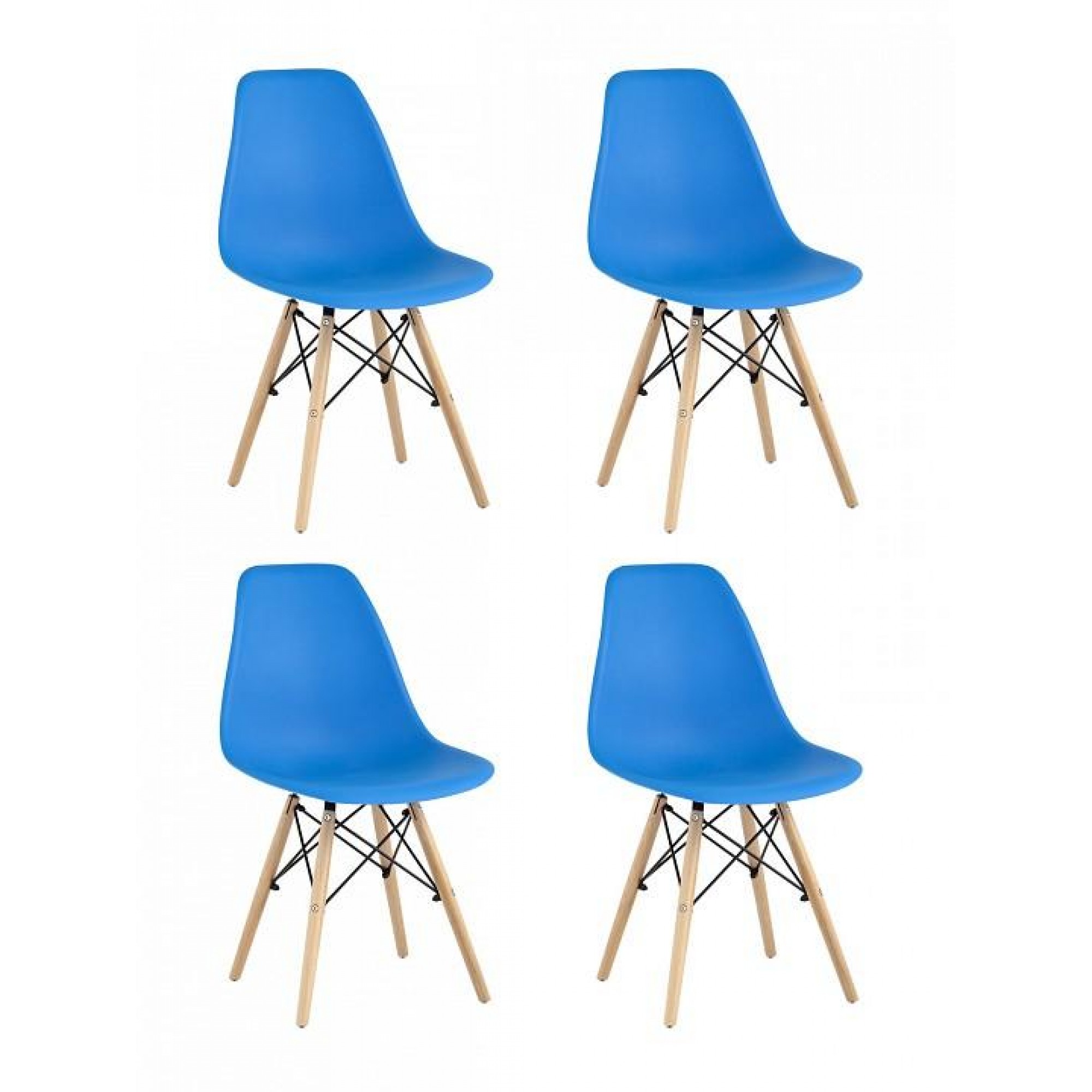 Набор из 4 стульев Eames    SGR_Y801-cyan-X4