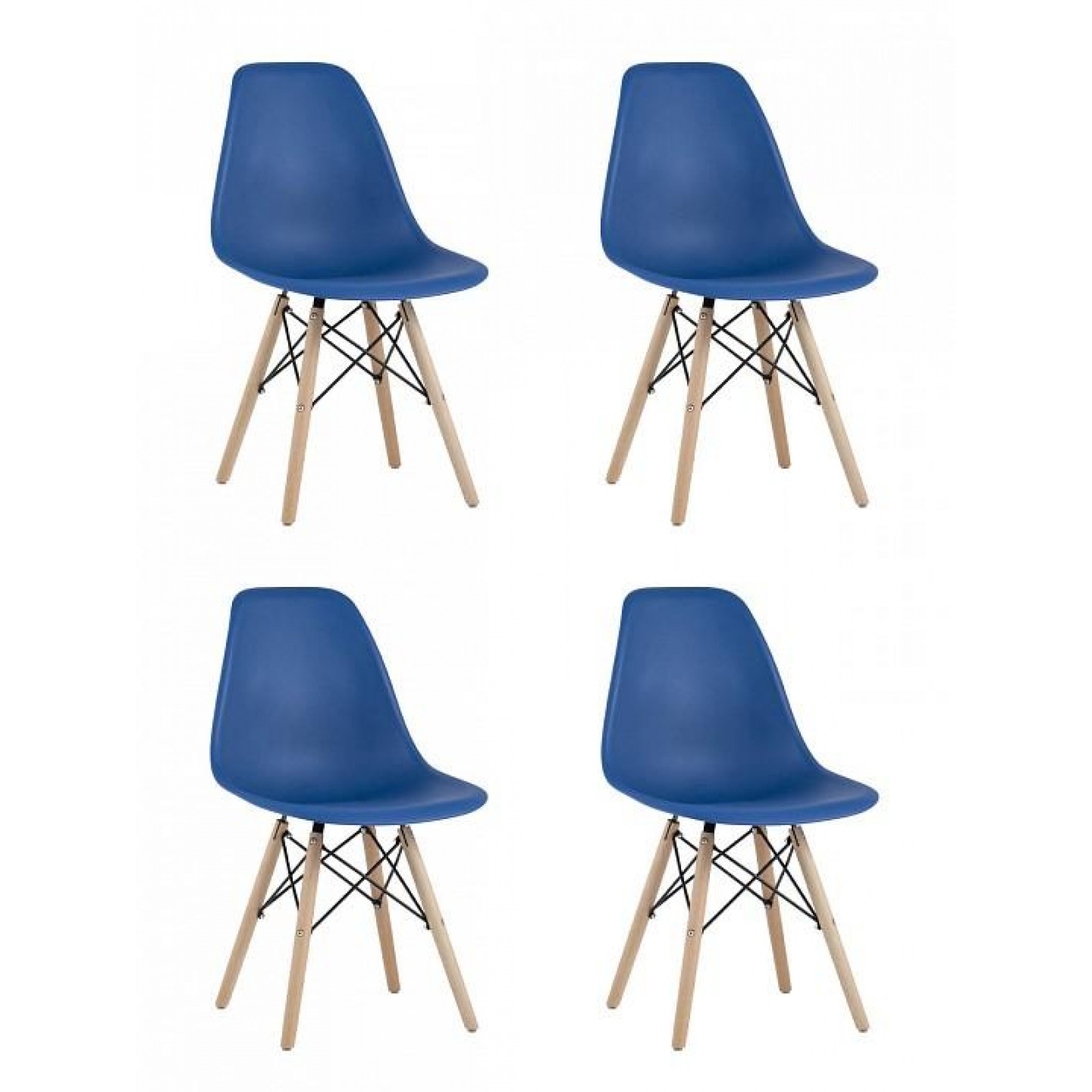 Набор из 4 стульев Eames    SGR_Y801-navy-X4