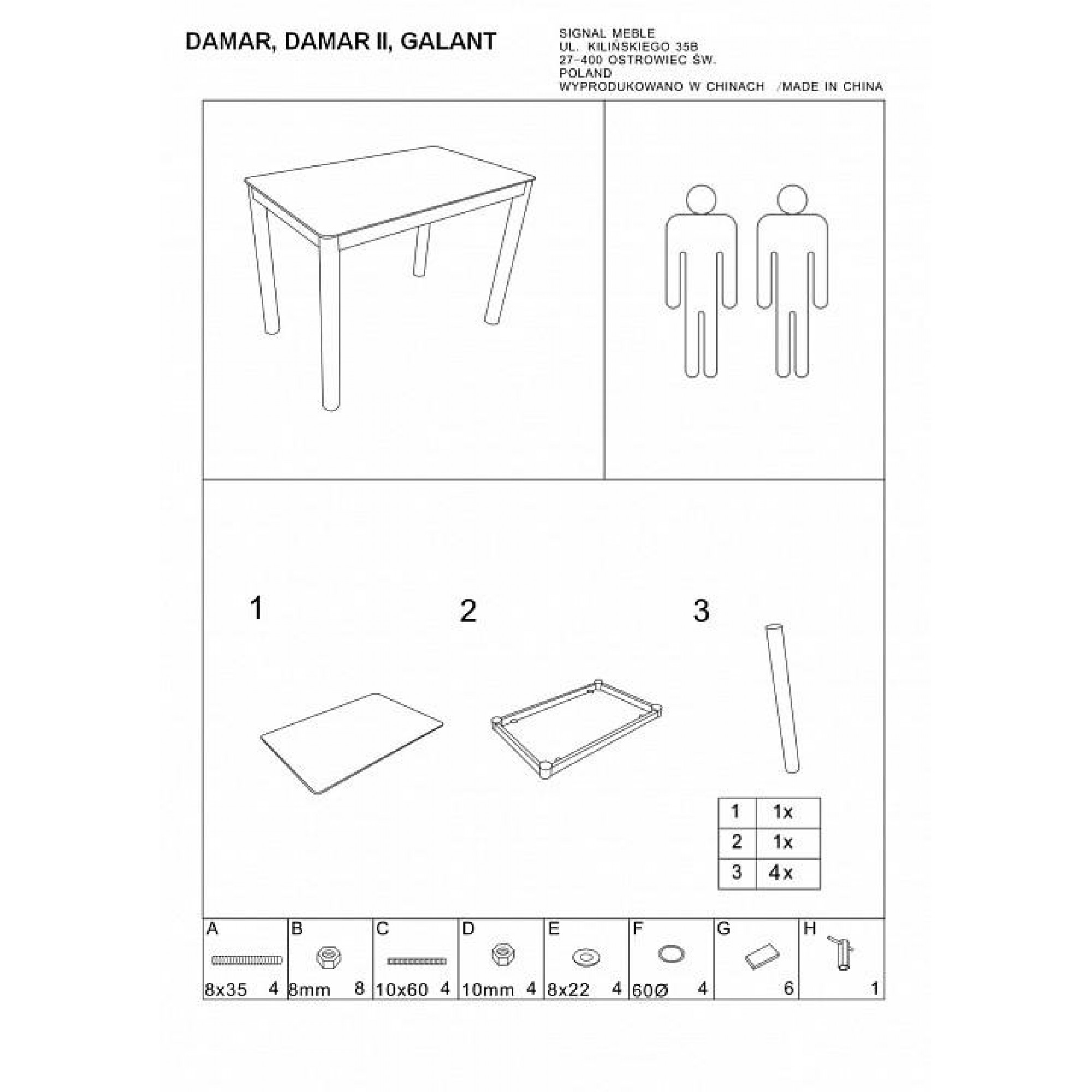 Стол обеденный Damar DAMARK