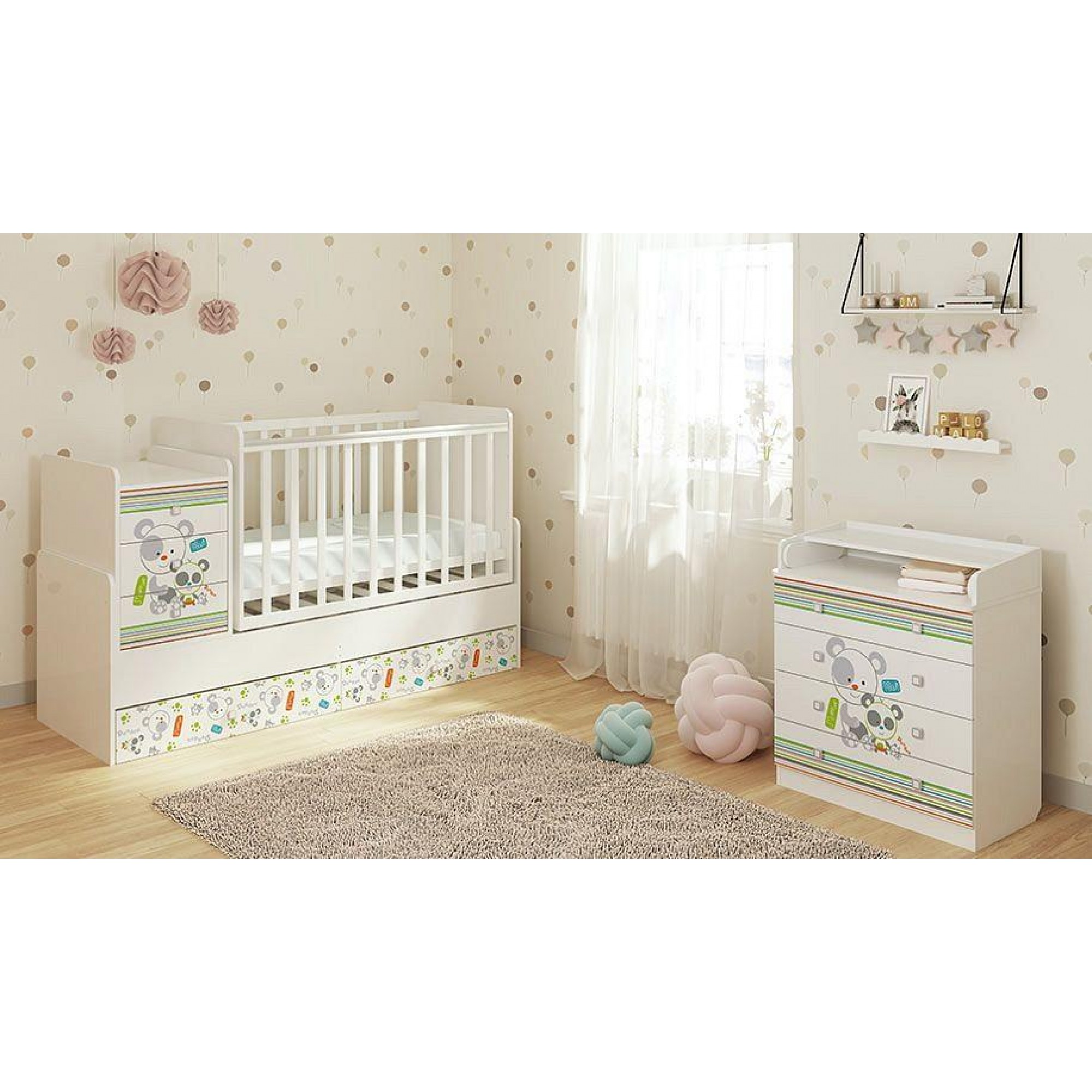 Комод пеленальный Polini Kids Simple 1580    TPL_0001288-9-3