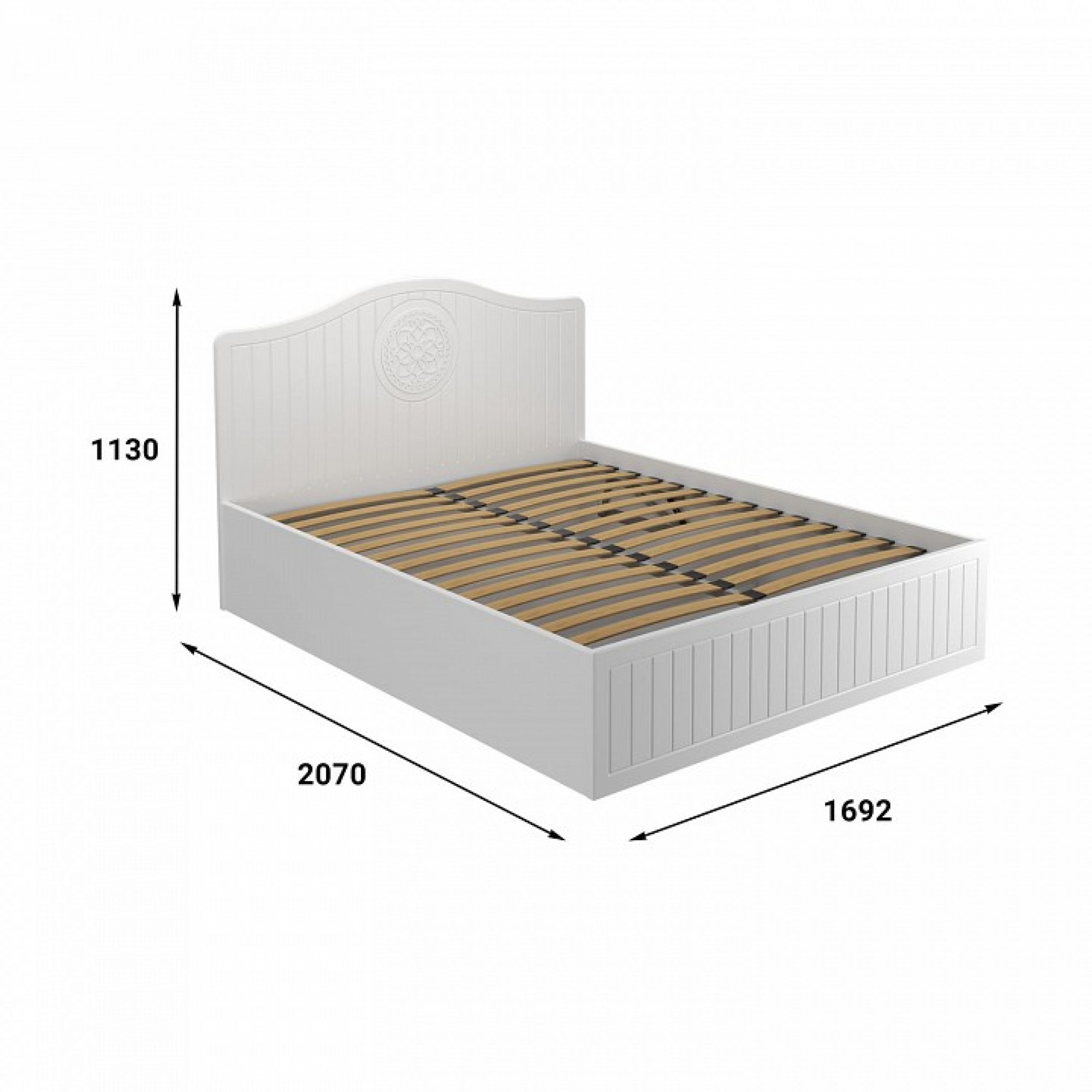 Кровать двуспальная Монблан МБ-606К    KOM_MB-606K_2000-1600_system