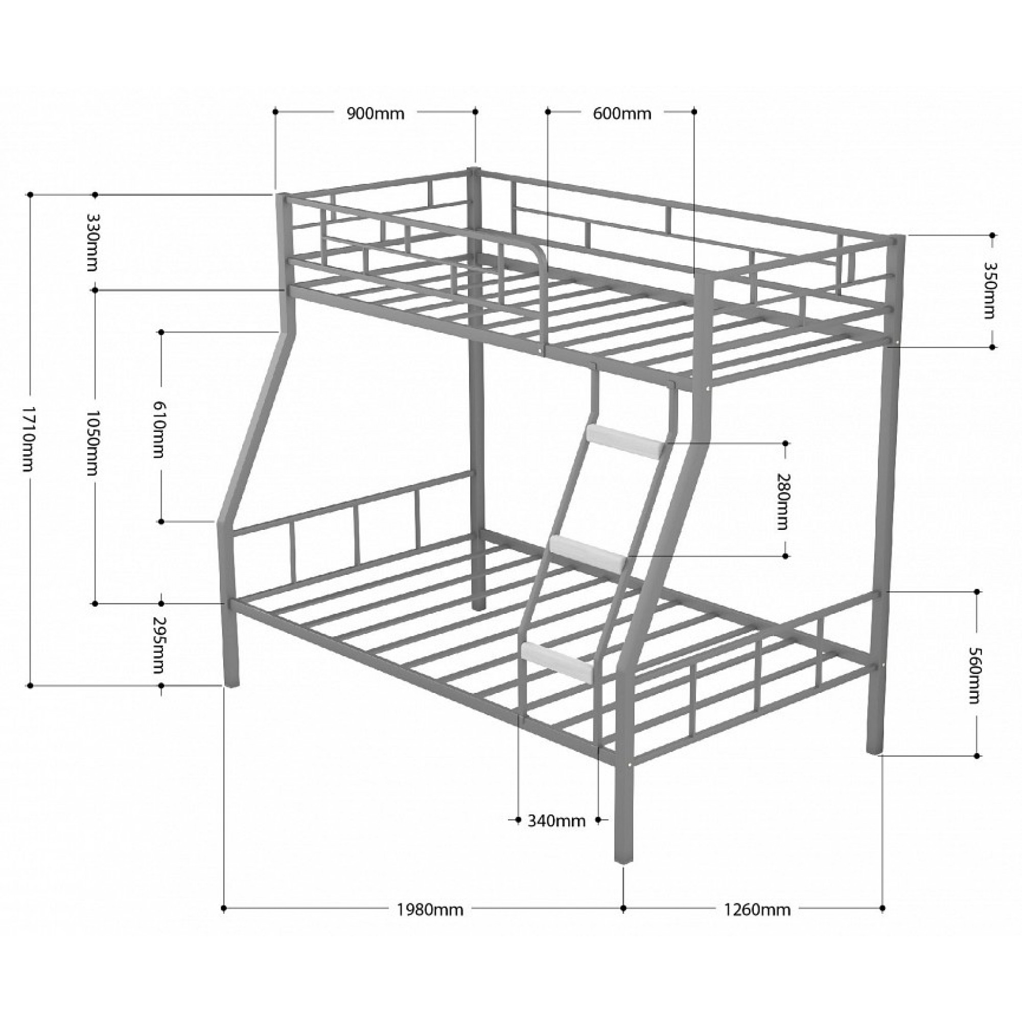 Кровать двухъярусная Радуга    FSN_4s-rad-3015_ya-dm