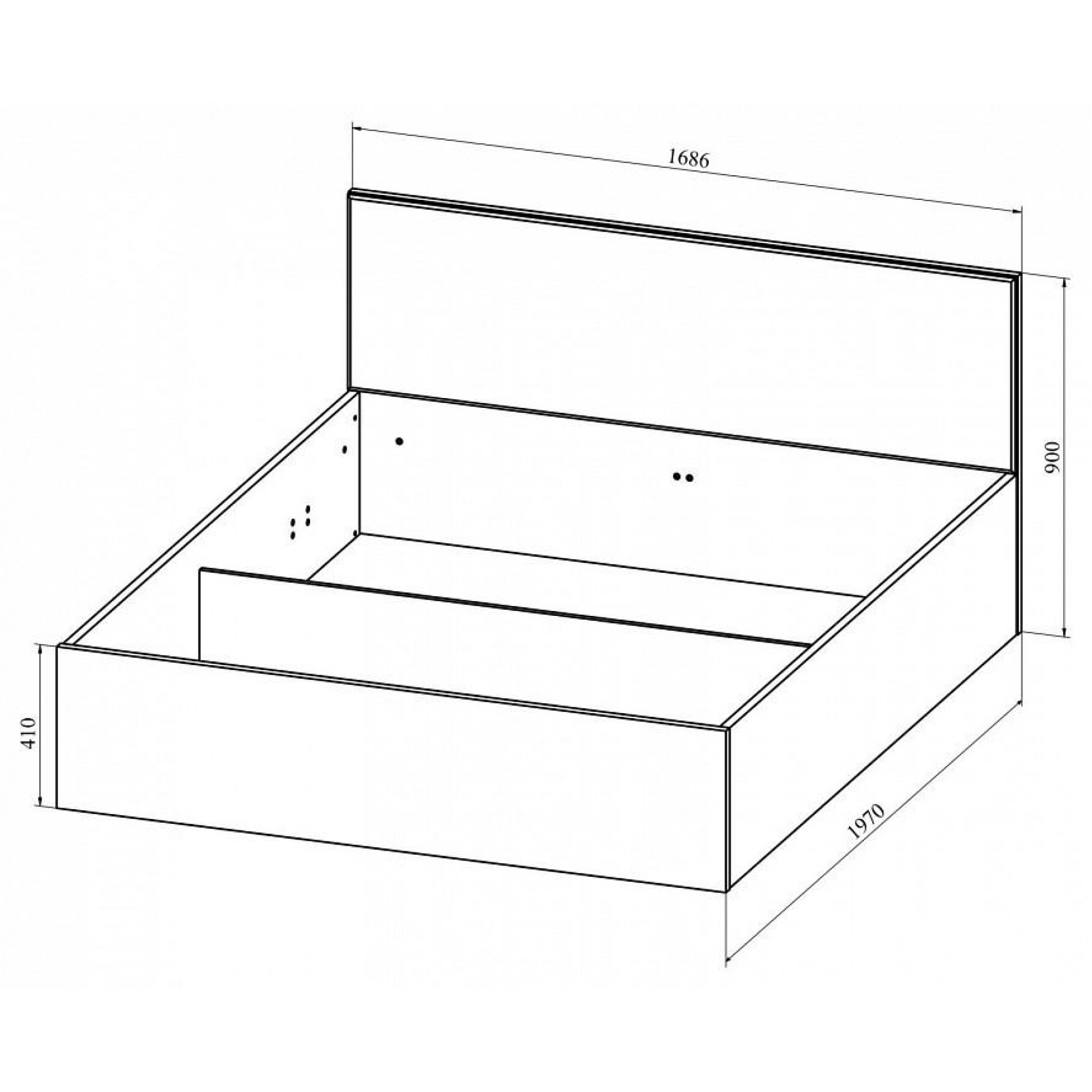 Кровать двуспальная Анастасия АН-28К    KOM_AN-28K_1900-1600_system_1-1