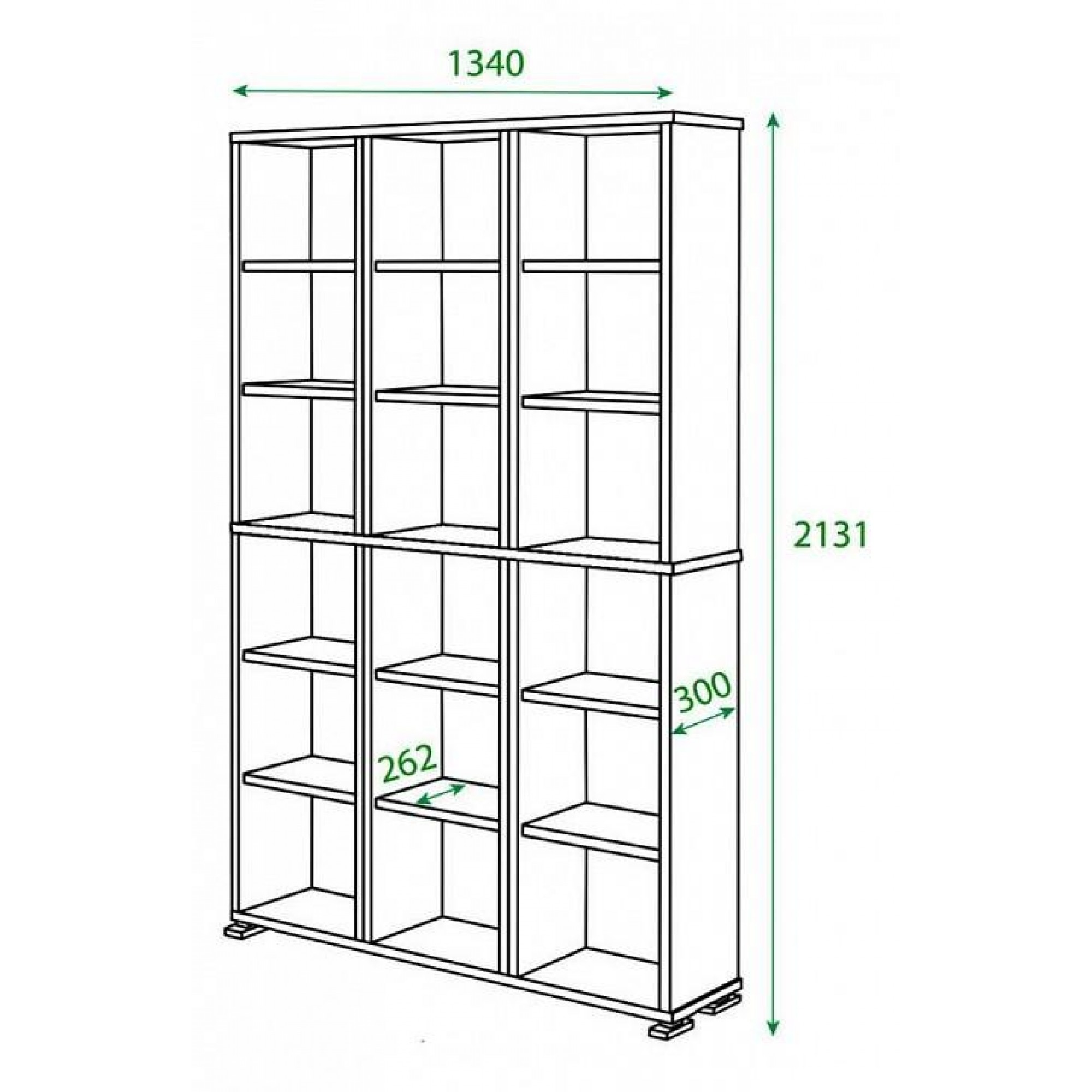 Стеллаж комбинированный Домино ПУ-40-3    MER_PU-40-3_V