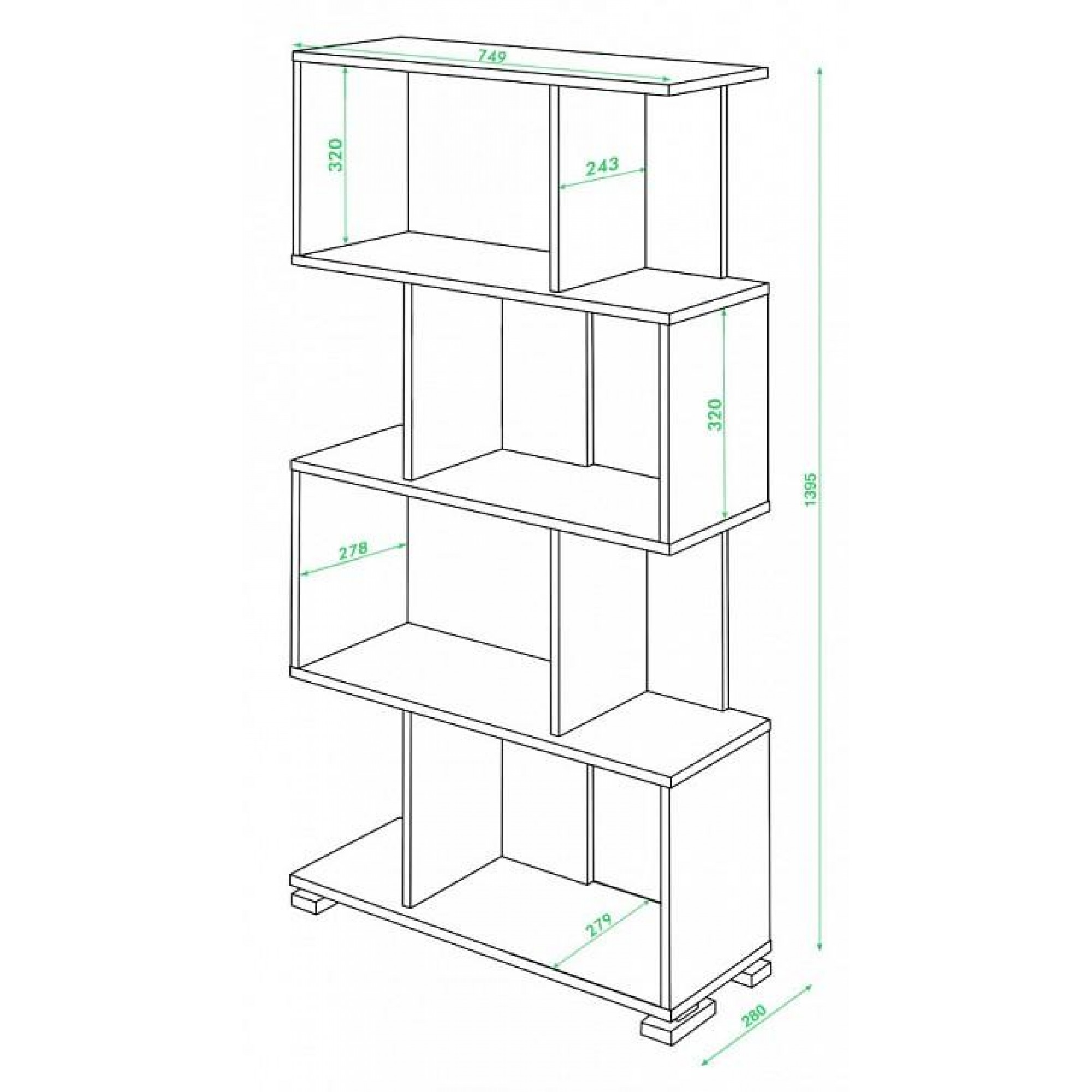 Стеллаж Домино СЛ-5-4    MER_SL-5-4_KSH