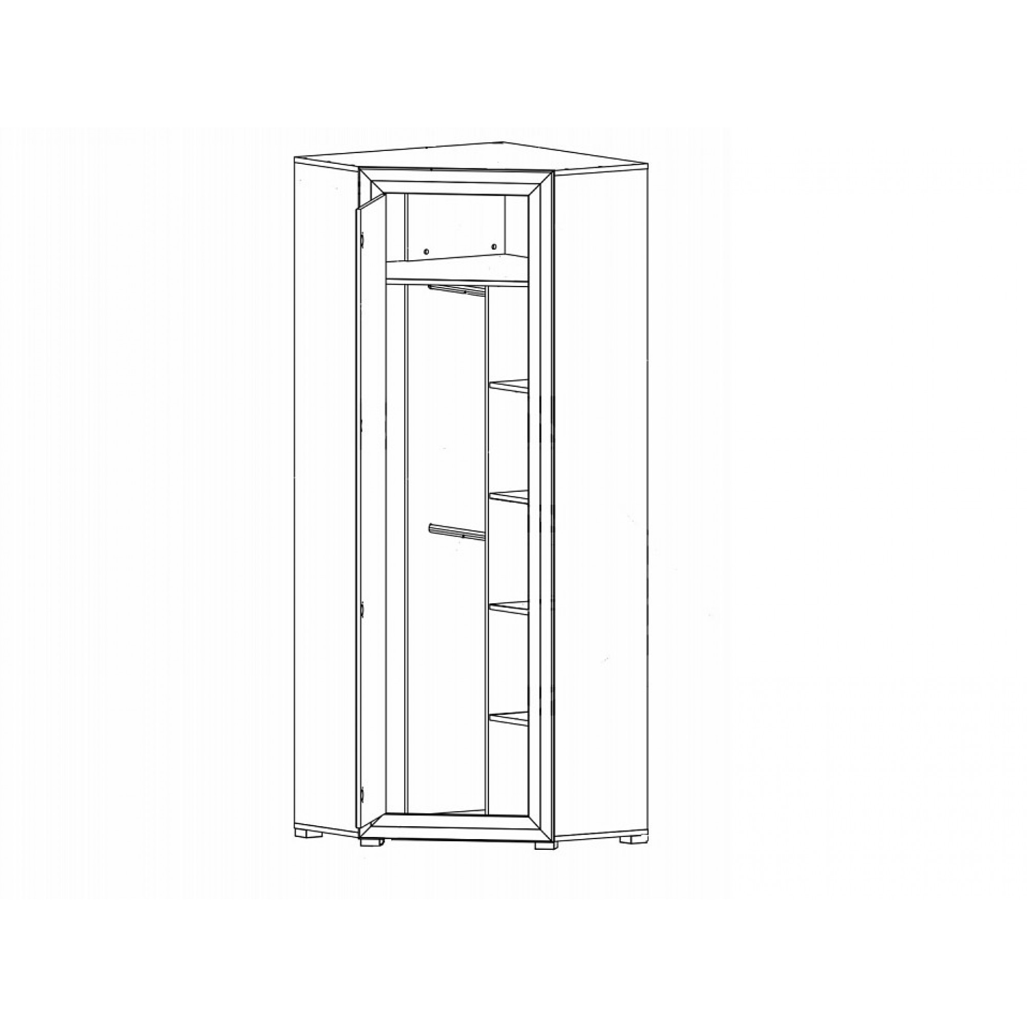 Шкаф платяной Мальта B136-SZFN1D    BRW_70002614