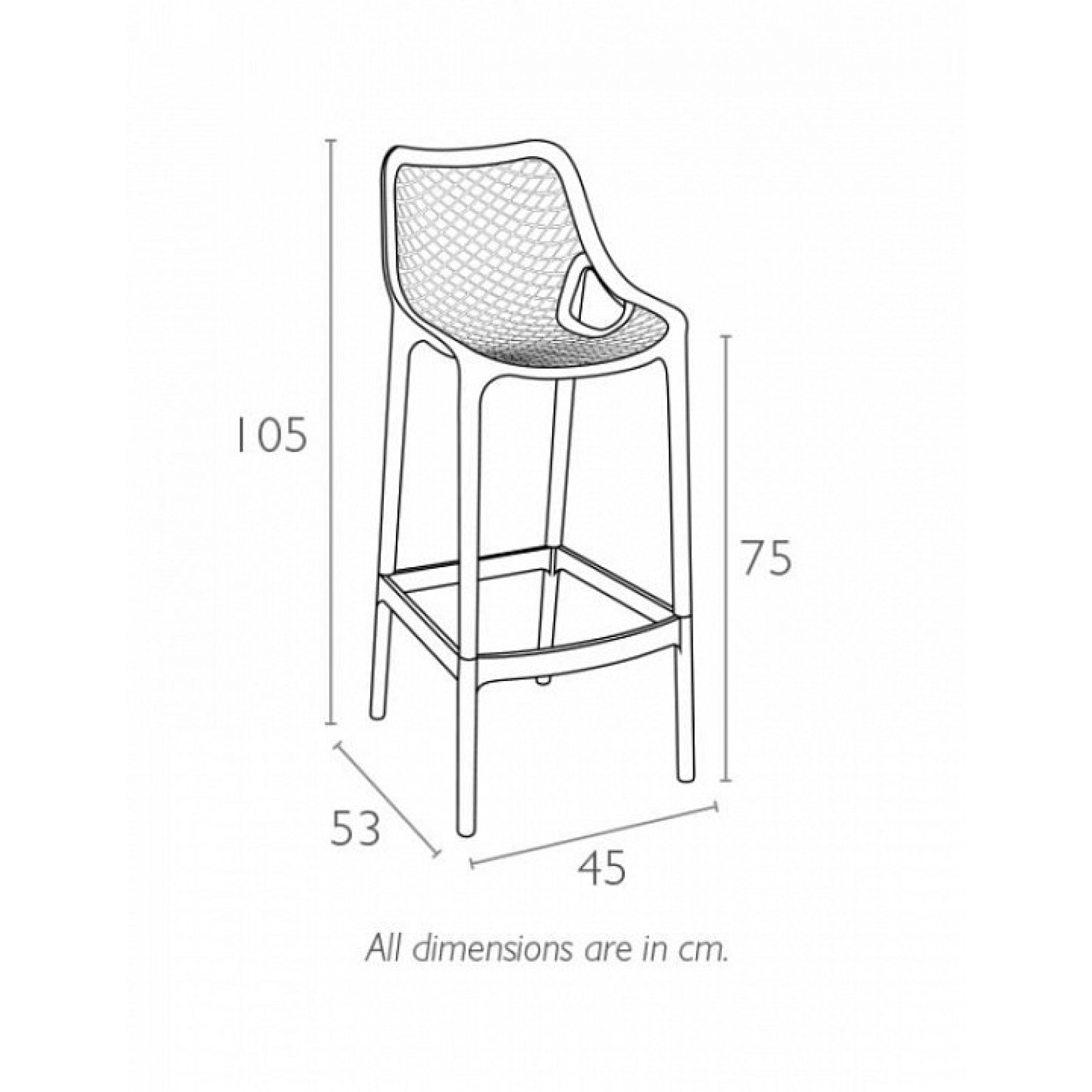 Стул барный Air Bar    SGD_234-068-4379